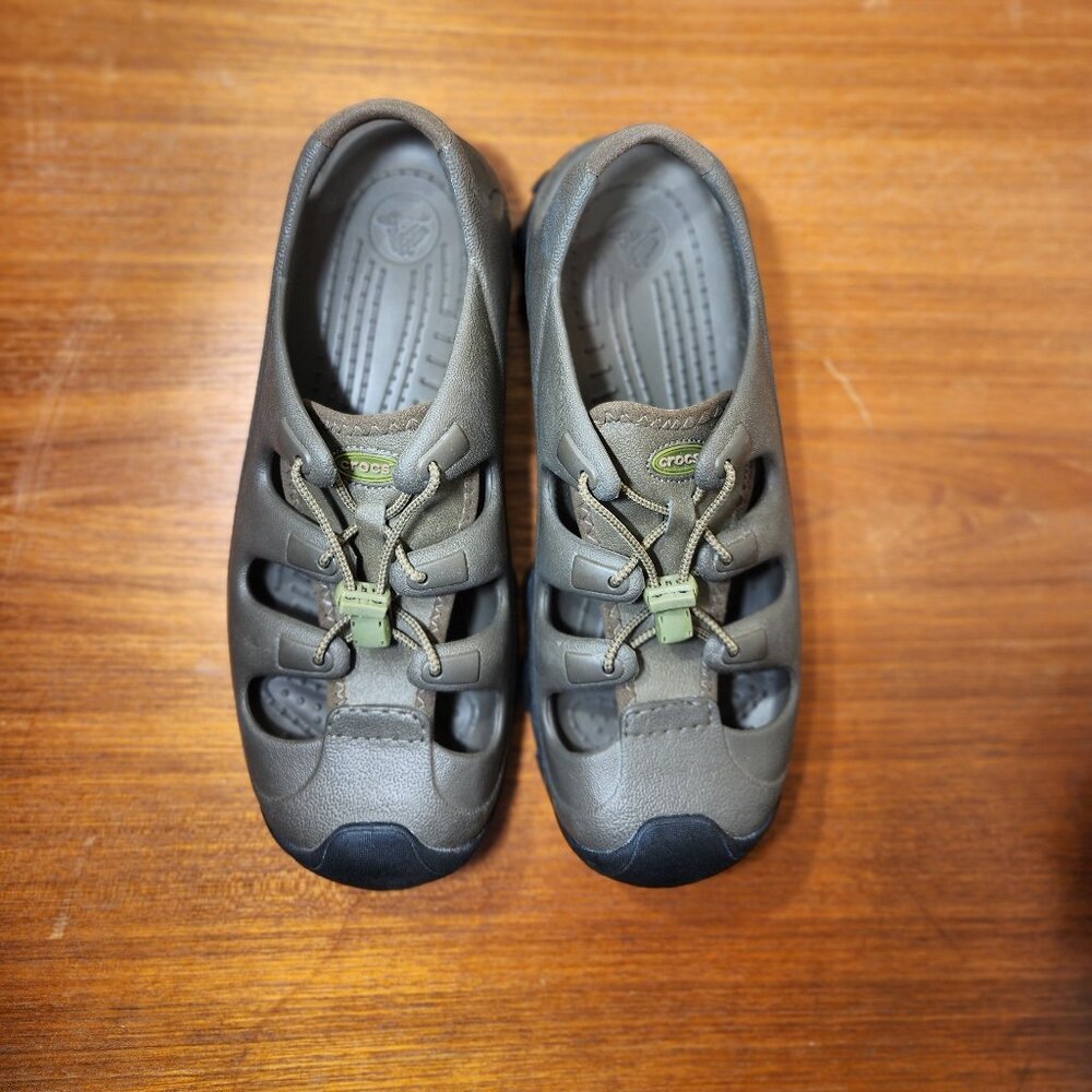 CROCS Classic Hiker Suede Green Clog/Sandal Women (12)/ Men (10)